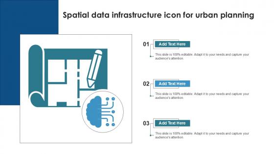 Spatial Data Infrastructure Icon For Urban Planning Ppt Template