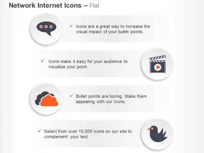 Speech video clouds message ppt icons graphics