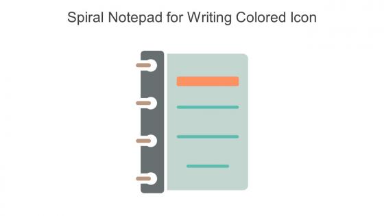 Spiral Notepad For Writing Colored Icon In Powerpoint Pptx Png And Editable Eps Format