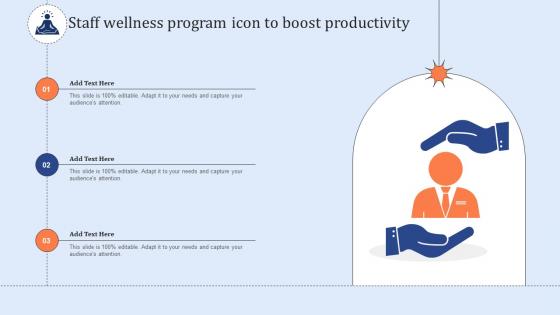 Staff Wellness Program Icon To Boost Productivity