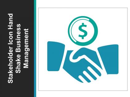 Stakeholder icon hand shake business management