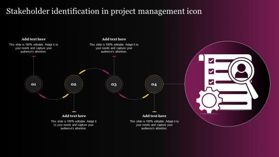 Stakeholder Identification In Project Management Icon
