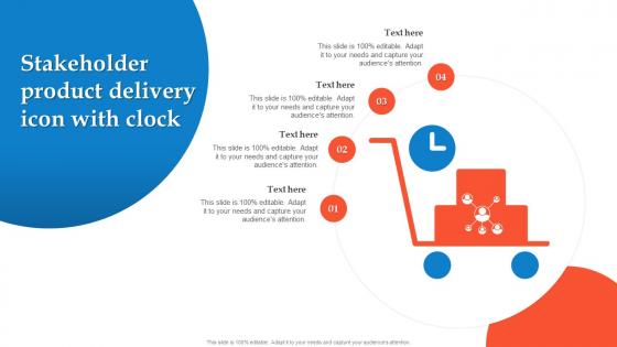 Stakeholder Product Delivery Icon With Clock