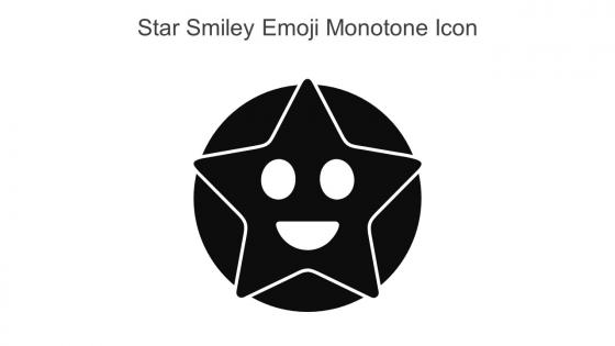 Star Smiley Emoji Monotone Icon In Powerpoint Pptx Png And Editable Eps Format