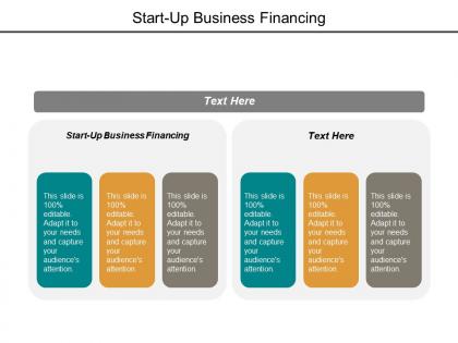 Start up business financing ppt powerpoint presentation icon example cpb
