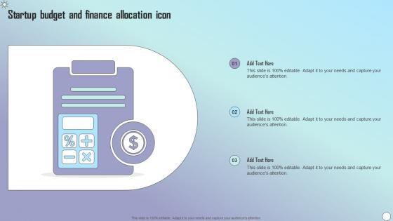 Startup Budget And Finance Allocation Icon