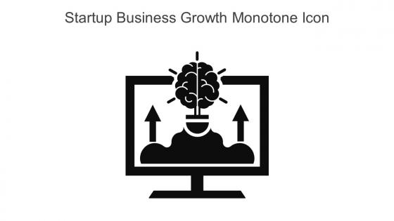 Startup Business Growth Monotone Icon In Powerpoint Pptx Png And Editable Eps Format