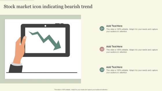 Stock Market Icon Indicating Bearish Trend