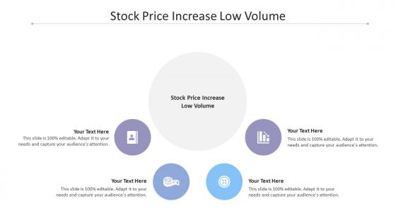 Stock price increase low volume ppt powerpoint presentation icon slide portrait cpb
