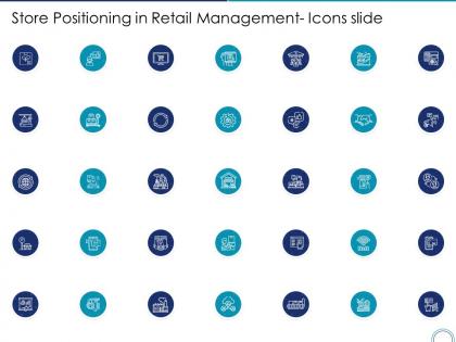 Store positioning in retail management icons slide ppt graphics