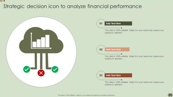 Strategic Decision Icon To Analyze Financial Performance