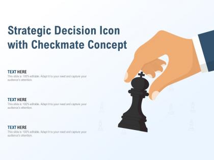 Strategic decision icon with checkmate concept