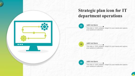 Strategic Plan Icon For IT Department Operations