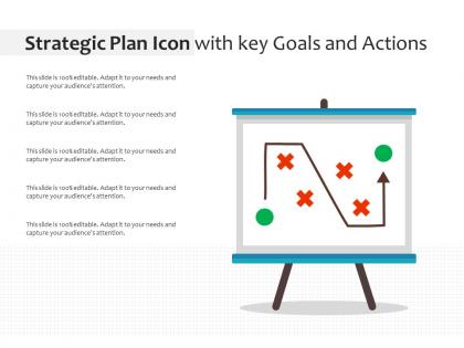 Strategic plan icon with key goals and actions