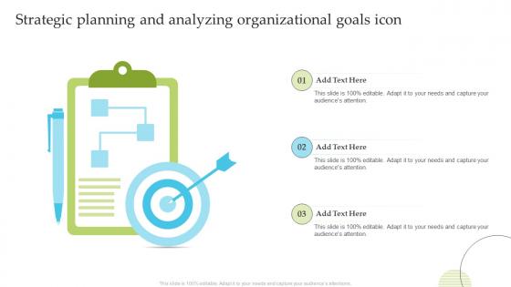 Strategic Planning And Analyzing Organizational Goals Icon