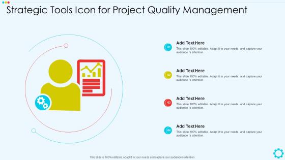 Strategic Tools Icon For Project Quality Management