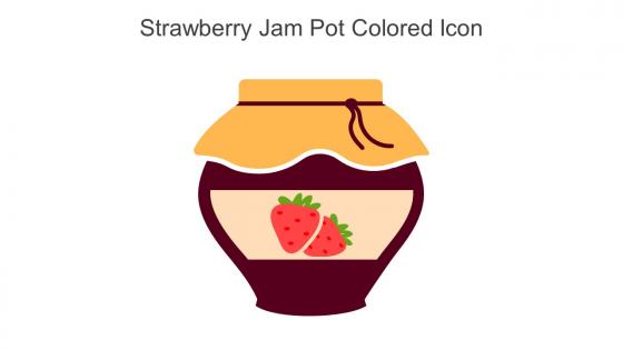 Strawberry Jam Pot Colored Icon In Powerpoint Pptx Png And Editable Eps Format
