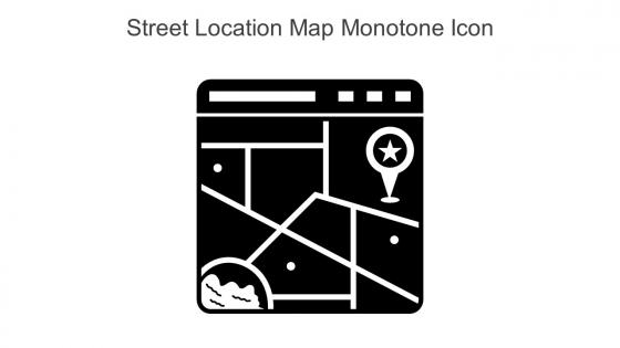 Street Location Map Monotone Icon In Powerpoint Pptx Png And Editable Eps Format
