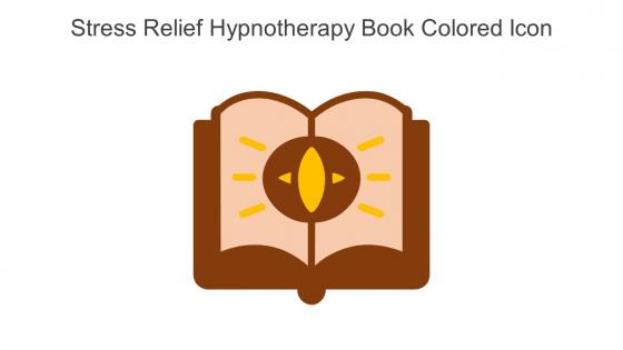 Stress Relief Hypnotherapy Book Colored Icon In Powerpoint Pptx Png And Editable Eps Format