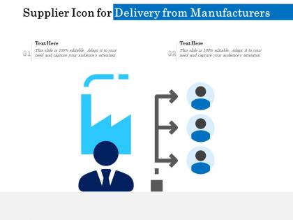 Supplier icon for delivery from manufacturers