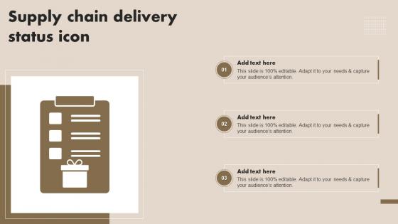 Supply Chain Delivery Status Icon
