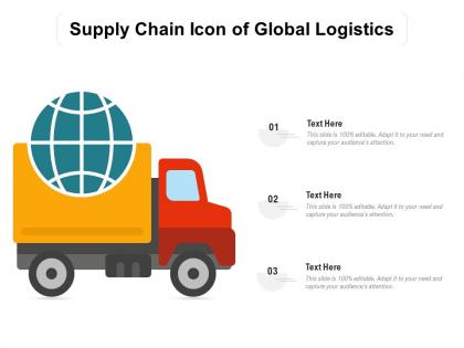 Supply chain icon of global logistics