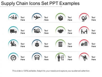 Supply chain icons set ppt examples