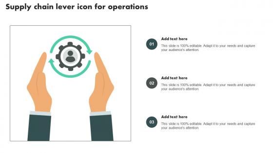 Supply Chain Lever Icon For Operations