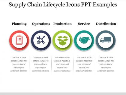 Supply chain lifecycle icons ppt examples