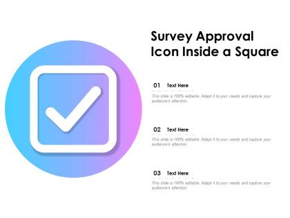 Survey approval icon inside a square