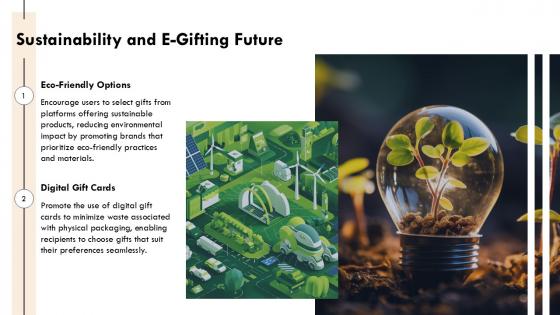 Sustainability And E Gifting Future PPT Slides ST AI SS