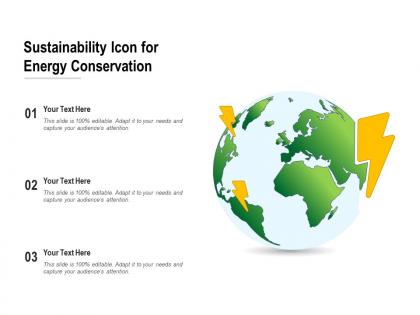Sustainability icon for energy conservation