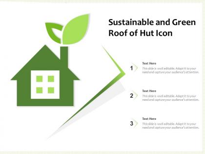 Sustainable and green roof roof of hut icon