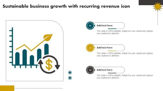 Sustainable Business Growth With Recurring Revenue Icon