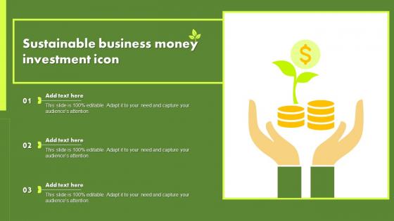 Sustainable Business Money Investment Icon