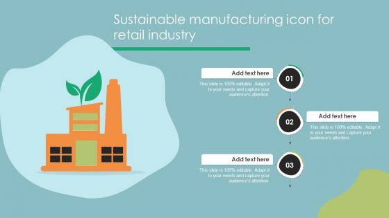 Sustainable Manufacturing Icon For Retail Industry