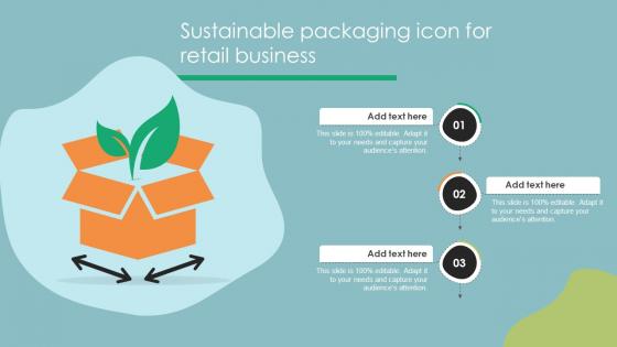 Sustainable Packaging Icon For Retail Business