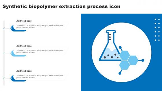 Synthetic Biopolymer Extraction Process Icon Ppt Slides