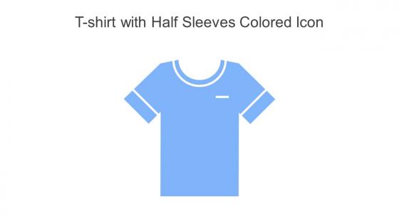 T Shirt With Half Sleeves Colored Icon In Powerpoint Pptx Png And Editable Eps Format