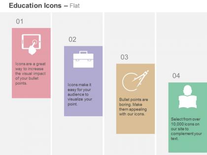 Tablet satchel dividers peruse ppt icons graphics