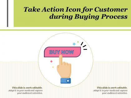 Take action icon for customer during buying process