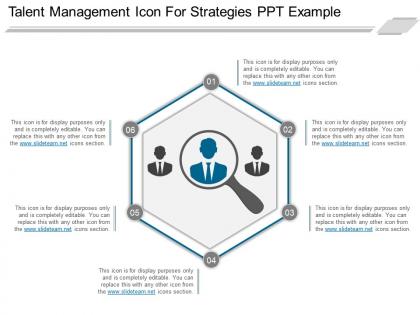 Talent management icon for strategies ppt example