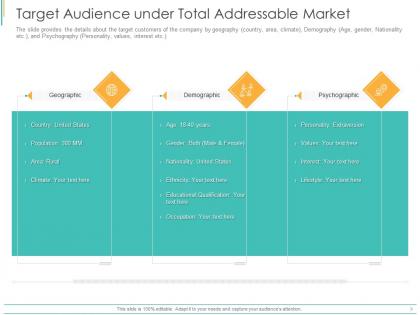 Target audience under total addressable market ppt powerpoint presentation icon pictures