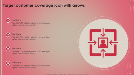 Target Customer Coverage Icon With Arrows