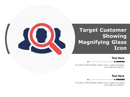 Target customer showing magnifying glass icon