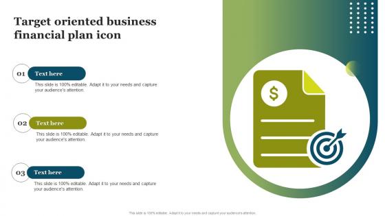 Target Oriented Business Financial Plan Icon