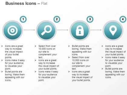 Target search locked gps location ppt icons graphics
