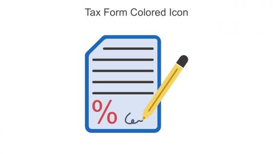 Tax Form Colored Icon In Powerpoint Pptx Png And Editable Eps Format