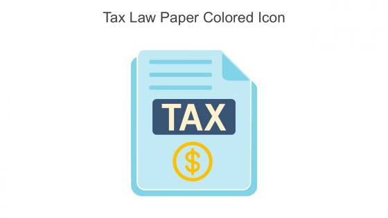 Tax Law Paper Colored Icon In Powerpoint Pptx Png And Editable Eps Format