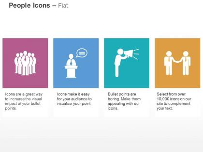 Team communication announcement deal ppt icons graphics